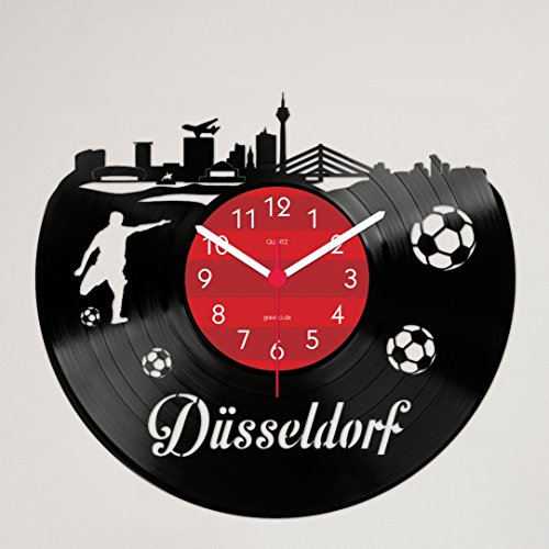 Preisvergleich Produktbild Gravinci Schallplatten-Wanduhr Düsseldorf Fan