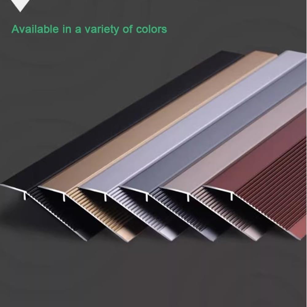 Rampe de Seuil En Métal Bande de Transition Pour Sol Moquette/Carrelage/Stratifié Bande de Garniture de Bord Réducteur de Seuil Extra Large 10 Cm/K Gray