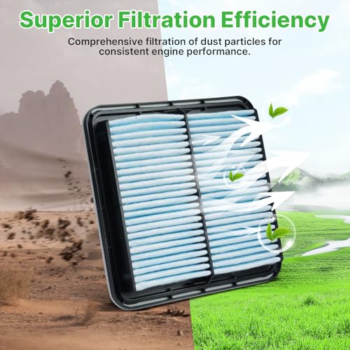 Image of 2PCS Engine Air Filter Fit for Subaru Outback 2005-2019, Forester 2009-2018, Impreza 2008-2016, Legacy 2005-2019, WRX 2013-2021 Air Filter Replacement Engine Filter Car Accessories# 16546AA090