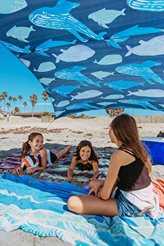 Image of Neso Grande Portable Beach Tent Sun Shelter - Lightweight Beach Shade Canopy - Easy Setup for Family Outings - Patented Reinforced Corners - UPF 50+ Sun Protection - 7ft Tall, 9 x 9ft