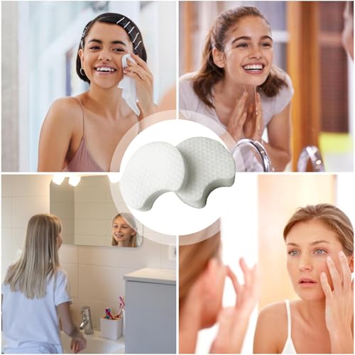 Almohadillas desmaquillantes, redondas faciales de algodón natural, todo tipo de piel, reutilizables, para mujeres y niñas, herramientas de cuidado de la piel para rutina de viaje en - imagen 5