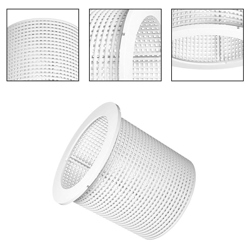 Cesta de filtro blanca compatible con bomba de piscina R38013A y 850001, pieza de repuesto eficiente del colador de desechos para agua limpia, paquete