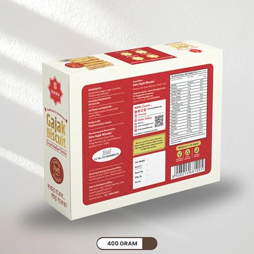 Image of SAHU GAJAK BHANDAR Crispy & Flaky Gazak 2800 Gm (7 Box Each | Sesame Jaggery Sweet, Rajasthani Gazak, Traditional Winter Mithai