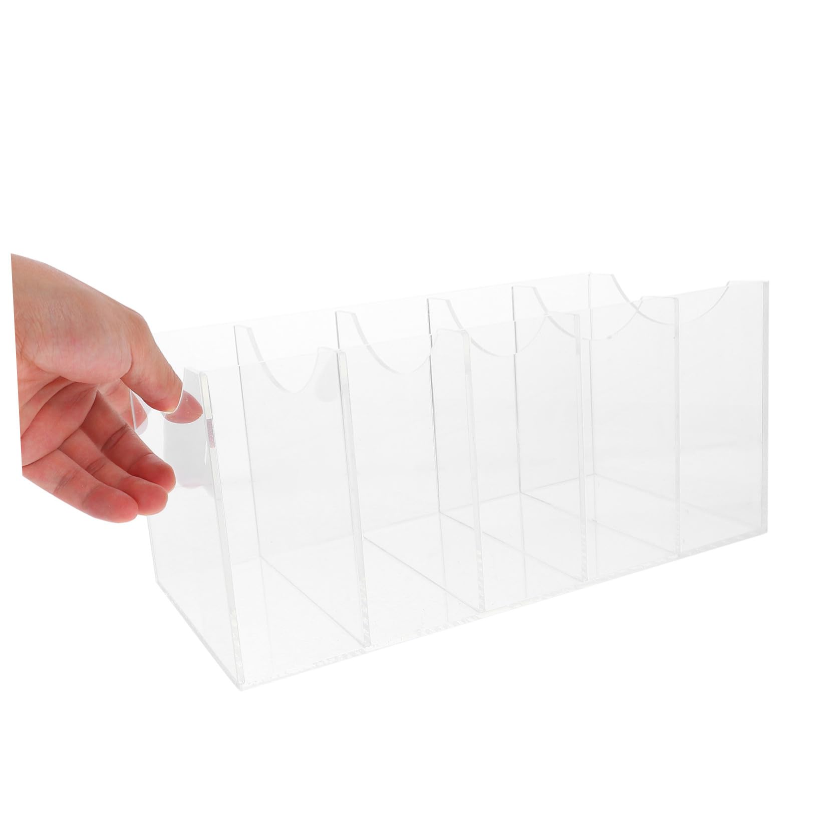 Yardwe 2 Pezzi Scatola Porta Cinture in Acrilico a 5 Scomparti per Armadio | Organizzatore Trasparente, per Cinture e Cravatte, Uso in Cassetto o Guardaroba, Facile Pulizia