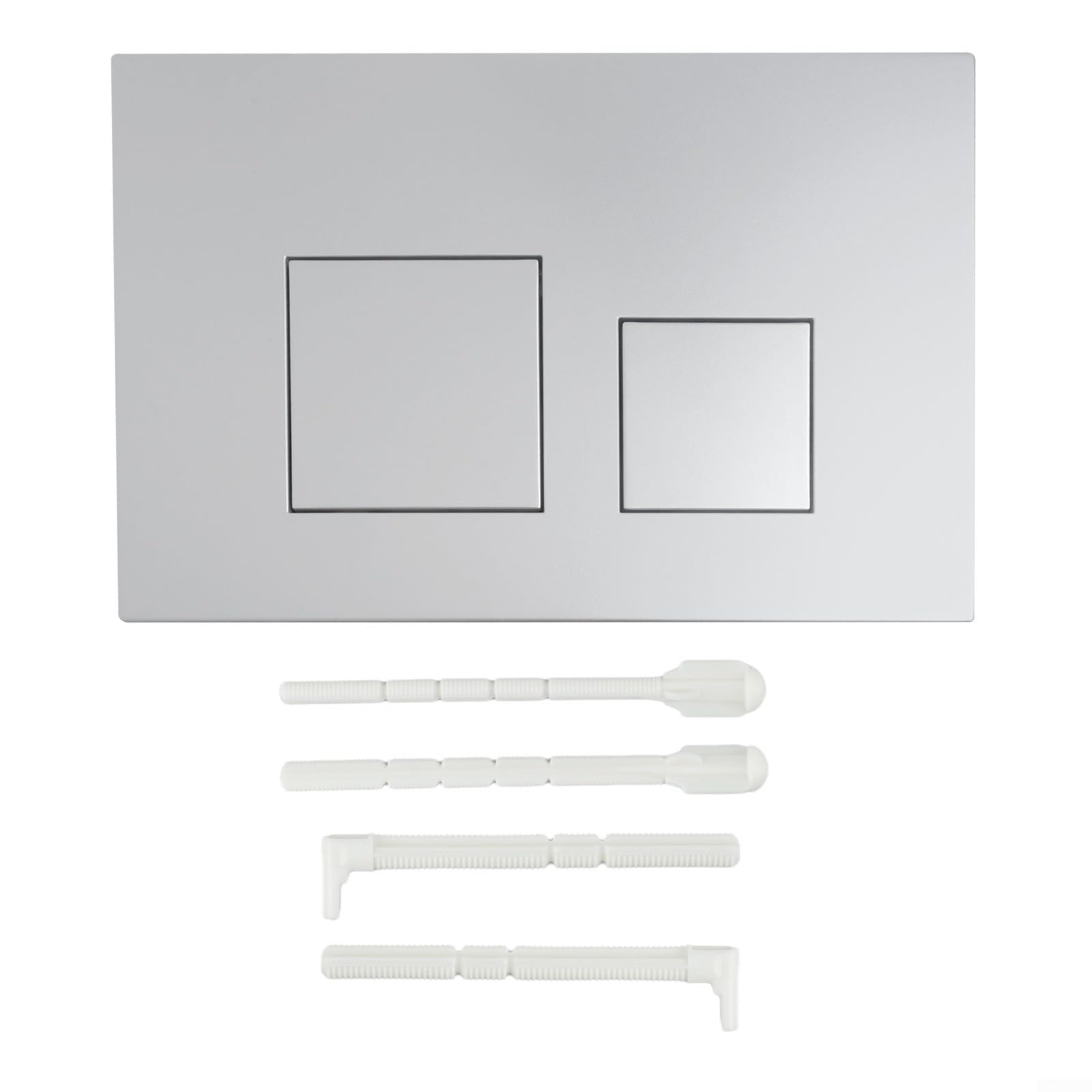 Flush Plate for GEBERIT UP300 Series, Designed for 01, 20, 21, 30, 50, 60 Applications (Silver)
