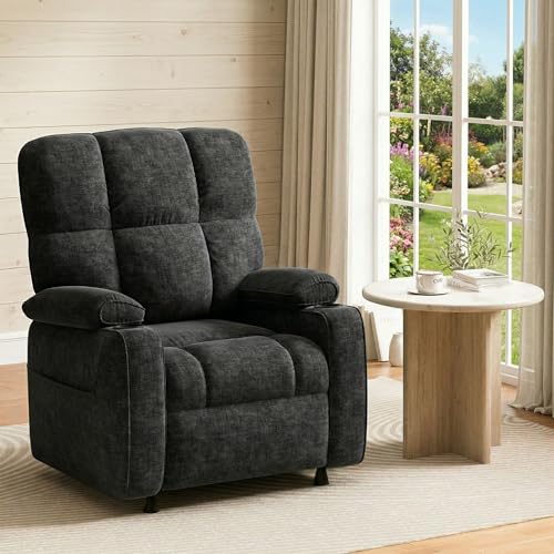 Amada Power Recliner Chair for Adults, Infinite Adjustable Chenille Electric Recliner with Remote USB Port, Cup Holder & Side Pockets, Thick Seat Cushion, Reclining Chair for Living Room & Bedroom - Image 3