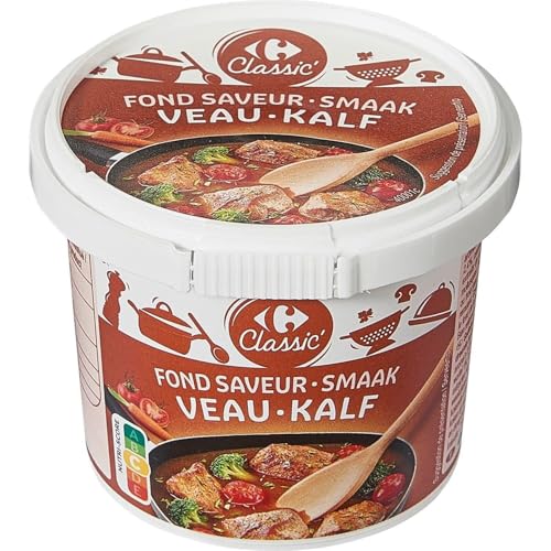 Fond de veau express pas cher en poudre Carrefour Classic lot de 4 pour ragoût