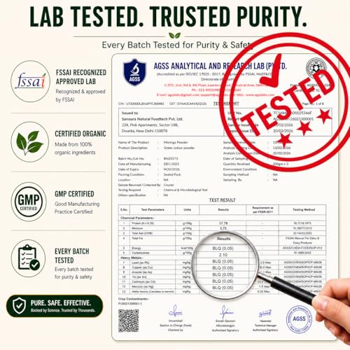 Image of Organic Moringa Powder 200g | Pure Leaf Powder | Lab Tested | Daily Wellness & Energy