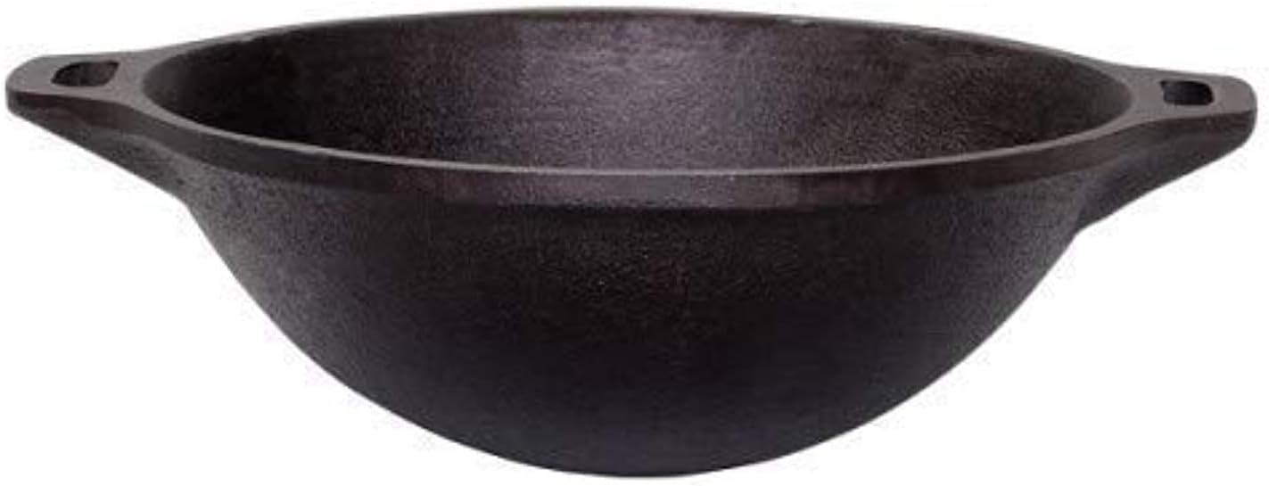 Rock Tawa Cast Iron 9 Inch Kadhai (Pre-Seasoned) 2L