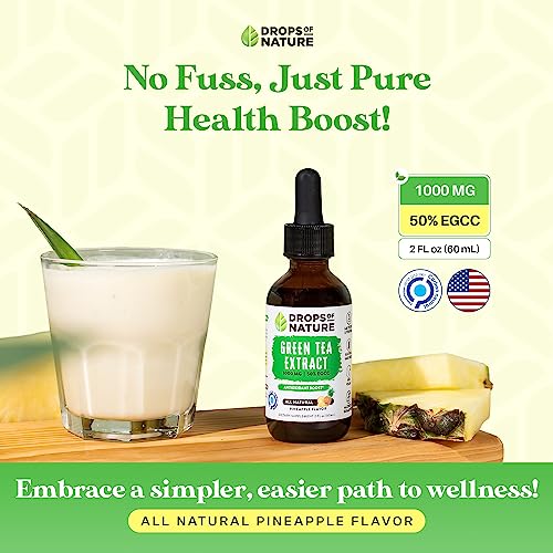 PELLA NUTRITION Sea Moss Organic Liquid Drops | Drops of Nature Green Tea Extract | Bundle