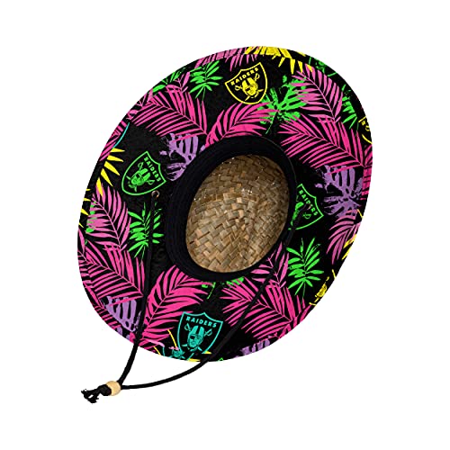 Image of FOCO Men's NCAA College Team Logo Floral Straw Sun Hat