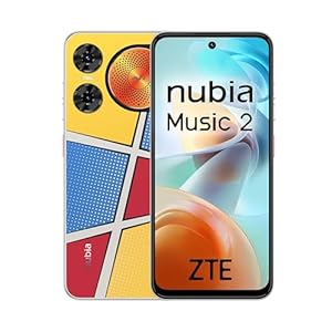 ZTE Nubia Music 2, Unlocked Smartphone 4GB+128GB, 95dB Speaker, LED Lights, 6.7" HD+ 120Hz Screen, 50MP Camera with AI, 5000mAh Battery, Android 14, with Case and Protection