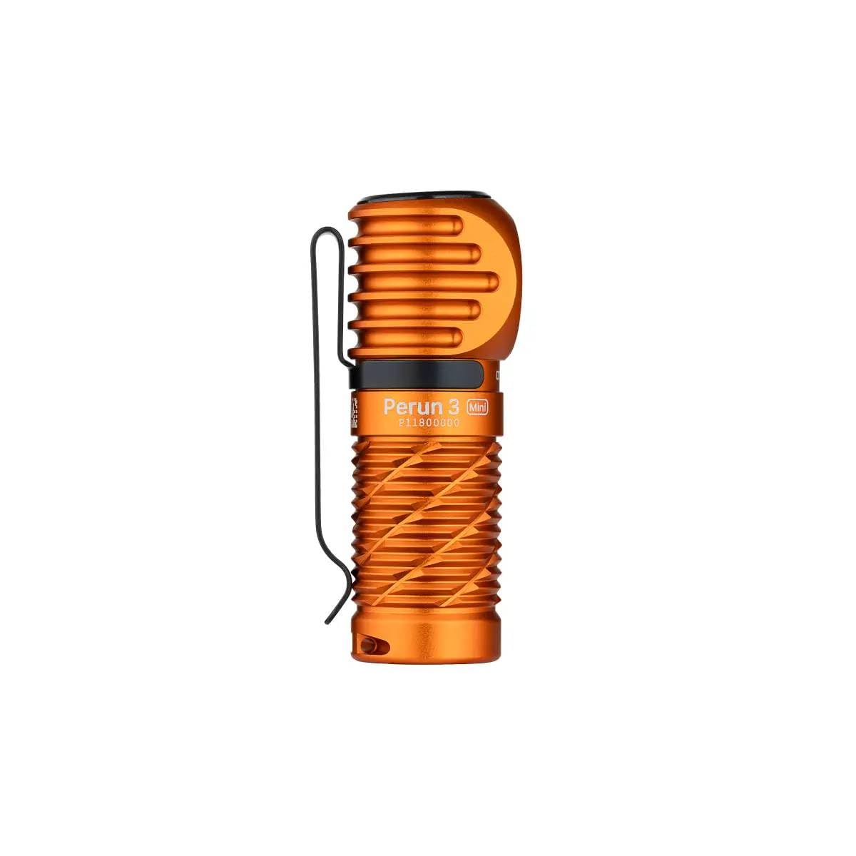 OLIGHT Perun 3 Mini Stirnlampe LED Wiederaufladbar, 1250 Lumen Superhell Kopflampe Headlamp mit Rotlicht und 8 Lichtmodi, IPX8 Wasserdichte Stirnleuchte, Ideal für Outdoor, Angeln, Notfall Orange