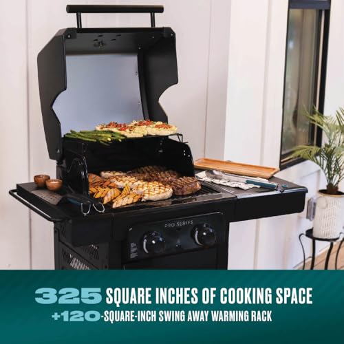 Image of Charbroil Pro Series with Amplifire Infrared Technology 2-Burner Propane Gas Grill and Griddle Cabinet, Black - 463676724