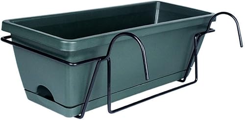 Miniatura 4 de Maceta de barandilla de balcón, maceta para ventana, maceta colgante, riel, maceta de cultivo de verduras, canasta para jardín, porche, patio,