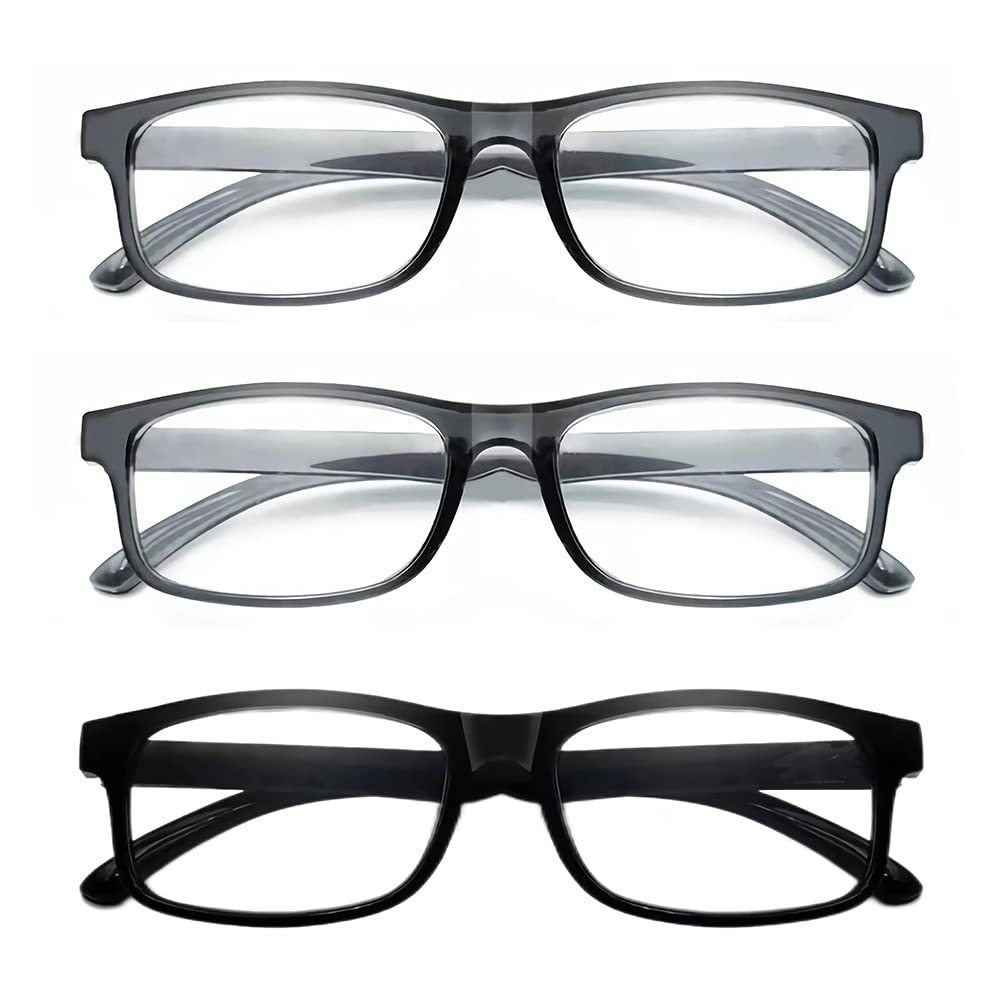 Gafas de lectura con bloqueo de luz azul para hombre y mujer, con filtro antirrayos UV, 3 unidades