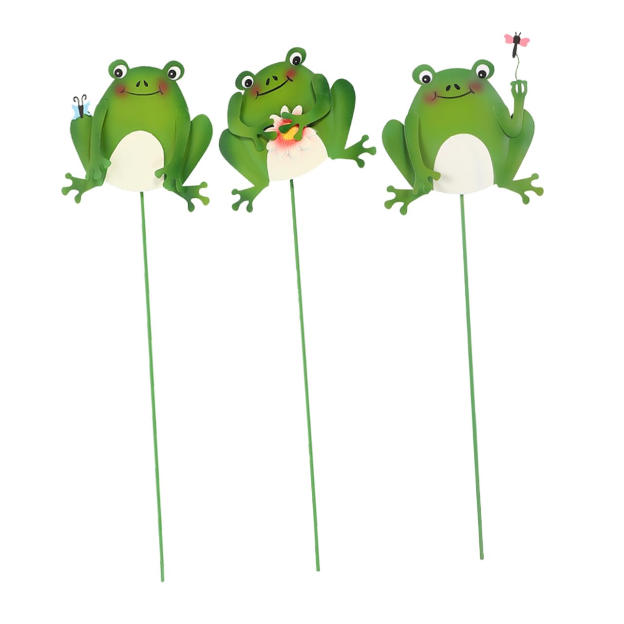 Supvox 15stücke Teiliges Gartenstecker Mit Dekorativen Fröschen Iron Flowerpot Stakes Für Garten Und Terrassendekoration Geschenkidee Für Gartenliebhaber