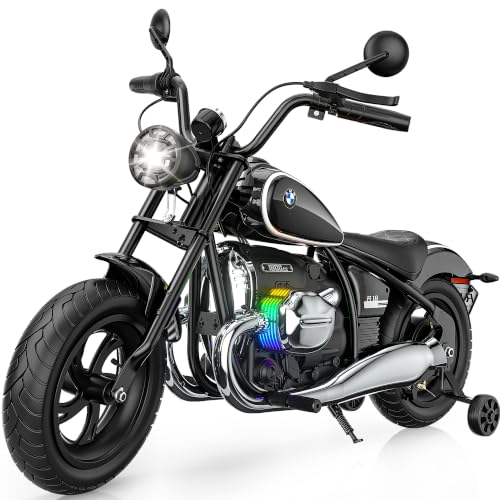 Image of ANPABO Licensed BMW 24V Kids Electric Motorcycle for Kids 5-8, Black
