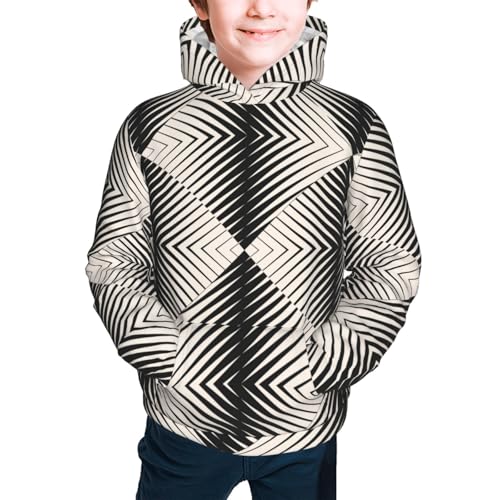 Modern Op Art Kid Hoodies Boys Sweatshirts Girls Pullover with Pocket3