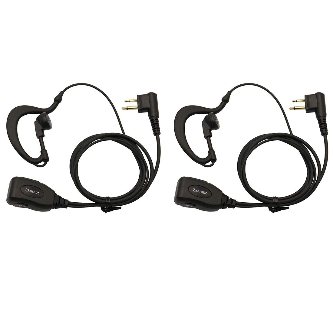 Walike Talkie Earpiece with Mic G Shape Adjustable Volume Headset Compatible with Motorola CLS1410 CLS1110 BRP40 CP200 CP200D CP185 DTR650 RDU2020 RDU4100 RDU4160D RDU2080D RMU2040 RMU2080D(2 Pack)