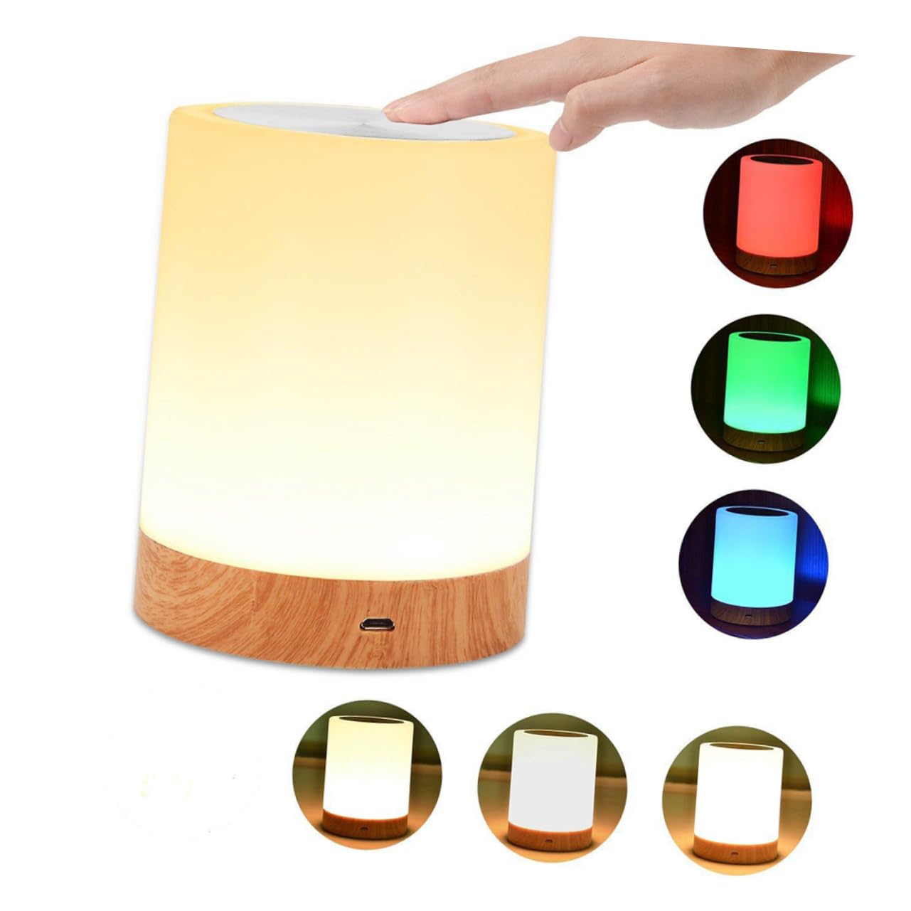BESTonZON Tischlampe Berühren Nachtlicht Für Kinder Kinderzimmerlampe Stehlampe Aufladen Led-ladelicht