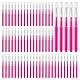 100 Stück Micro Augenbrauen Bürste Augenbrauen Pinsel Mit Kappe Tragbare Augenbrauen Lifting tools Laminier Wimpern Bürste Wimpernkamm Bürste Augenbrauen Und Wimpernlifting Werkzeuge