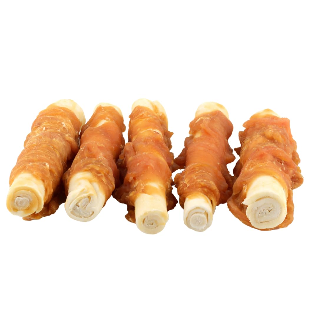 Top Dog Kaurolle mit Huhn, 5 Stück im Beutel – zuckerfreier Kausnack für Hunde (10x 5 Stück)
