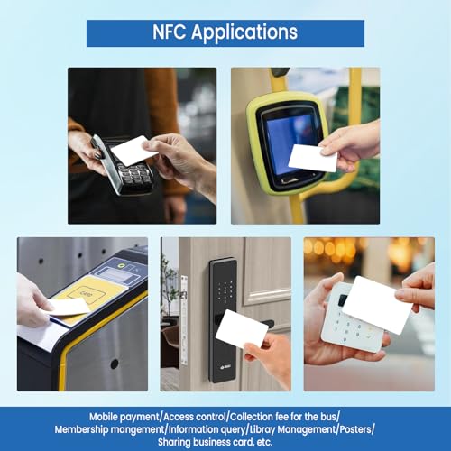 Image of 25PCS NFC Cards NTAG215 NFC Tags Blank NFC Card 504 Bytes Memory NFC Key Tags with Printable Surface, Compatible with TagMo and All NFC Enabled Devices