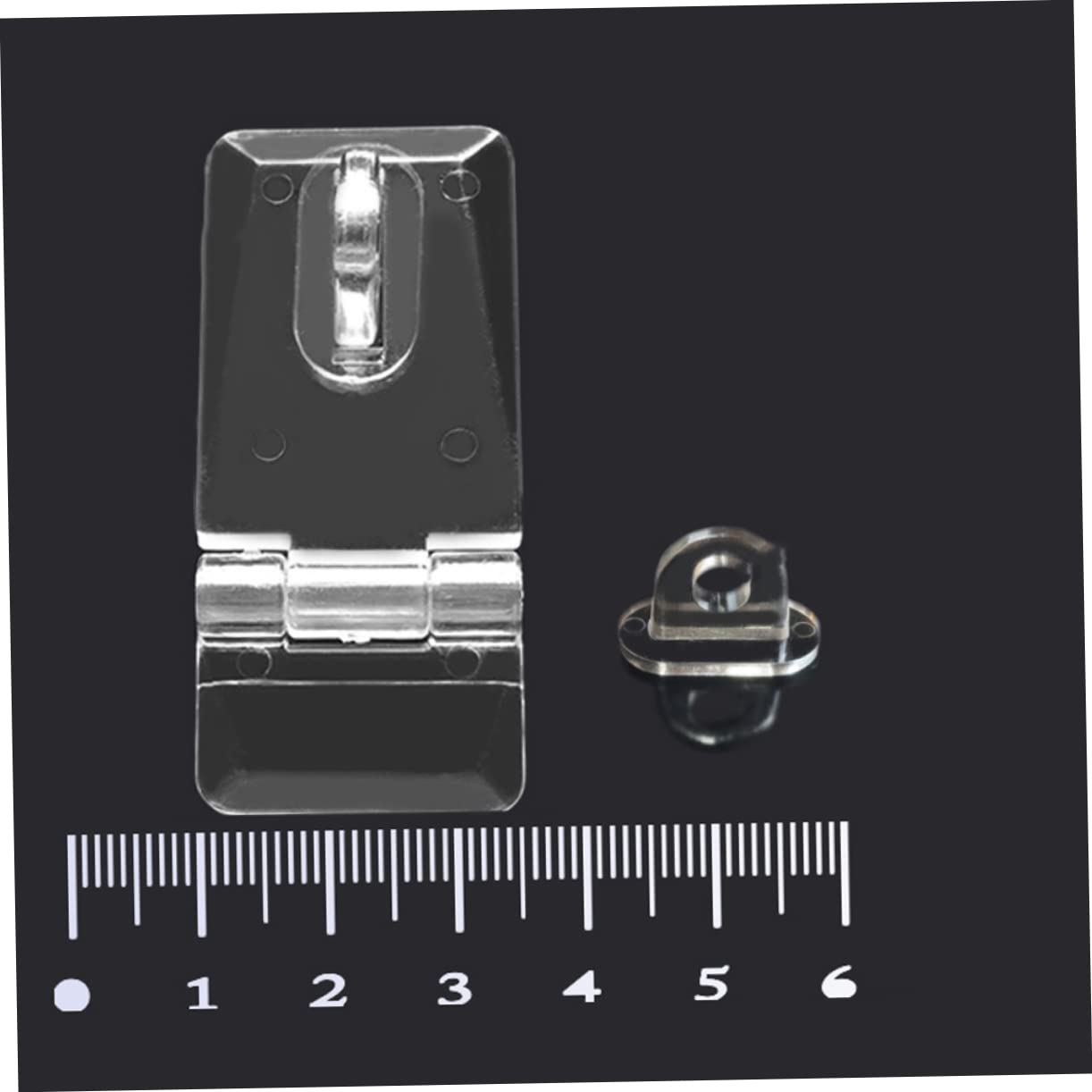 KICHOUSE 10 Sets Transparent Lock Hasp Buckles Lock Hinge Latch Buckles Heavy Duty Hinge Luggage Buckle Lock Mini Hinges DIY Lock Hasp Latch Hinge Lock Cabinet Hinge Buckle Clear Lock PC