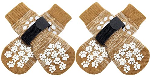 EXPAWLORER Dog Socks with Grips, Double Sides Anti-slip Dog Gripper Socks for Hardwood Floors Stop Licking Injured Paws
