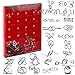 JUYI Advent Calendar 2021 - Set di 24 puzzle 3D in metallo con filo di ferro Brain Teaser IQ Test Game Trick Toys Jigsaw Puzzle Avvento Calendar Fillers Christmas Gifts for Kids Adults