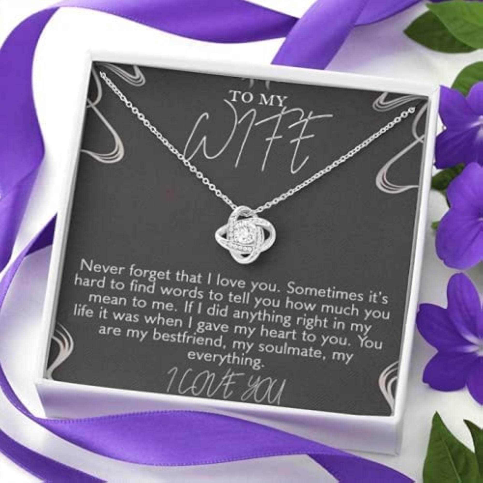 925 Silver Gift Necklace for Wife, 55th Birthday Jewelry