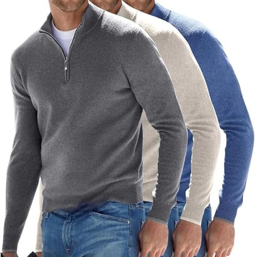 Describeu Mens, Men's Zipper Basic, Winter Casual Men Top, Describeu Winter Casual Men Top (Light Purple,XL)2