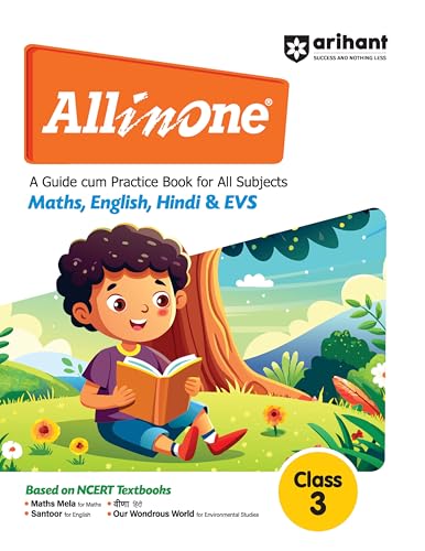 Image of Arihant All in one Class 3- A Guide cum Practice Book for all Subjects (Maths, English, Hindi & EVS) | Based on NCERT Textbooks |For Exam 2025