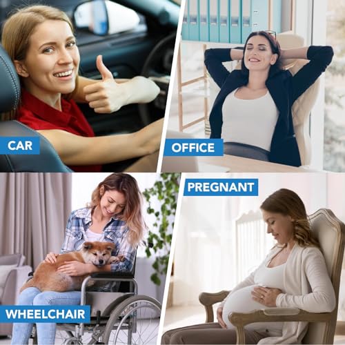 Lofty Aim Lendenwirbelstützkissen: Memory Foam Lendenkissen zur Schmerzlinderung im unteren Rücken - Auto Rückenkissen zum Fahren - Lendenwirbelstütze für Auto-Bürostuhl Rollstuhl - Schwarz