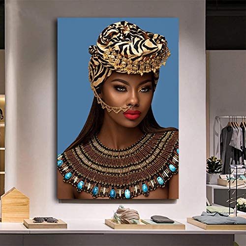 Toile femme africaine lèvre rouge une œuvre inspirante pour sublimer votre quotidien