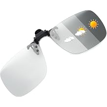 JM Polarized Clip on Sunglasses Frameless Flip Up Lens for Prescription Glasses