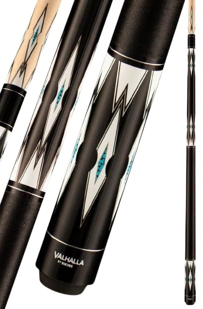 Viking Valhalla VA961 Pool Cue 58 Two-Piece Billiard Stick Hard Rock Maple Shaft Pro Balance Weighting Triangle Tip Adjustable 18-25 oz 20oz
