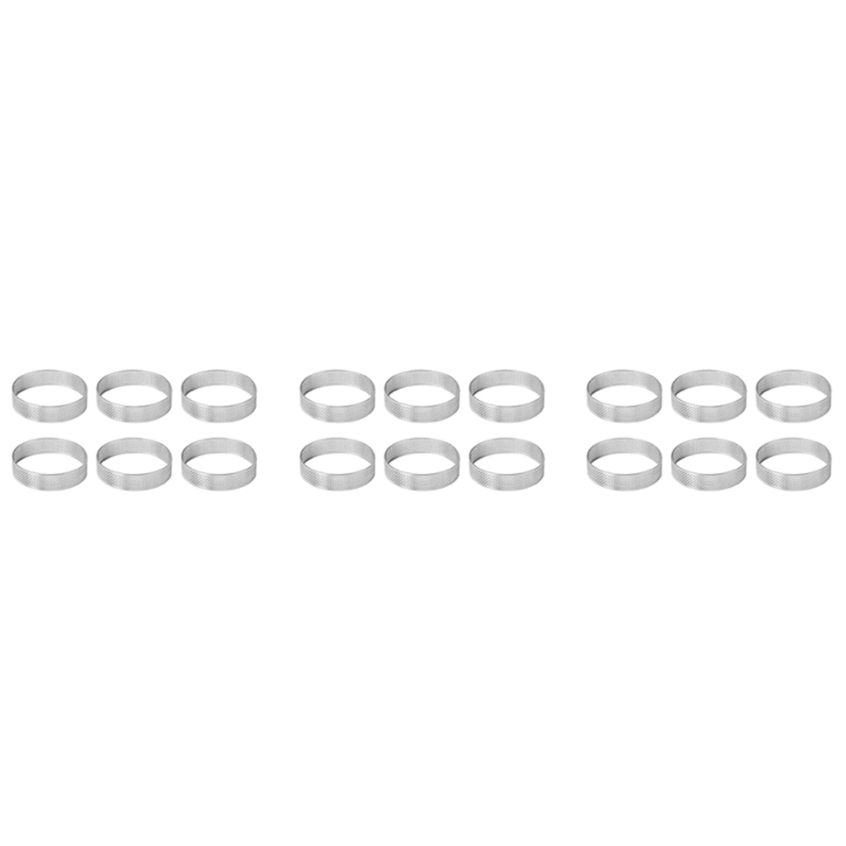 Hndhbfgrt Cake Ring Molds, 18Pcs Stainless Steel Porous Tart Ring, Perforated Pie Cake Ring Mold, Cake Mousse Ring with Holes 7cm