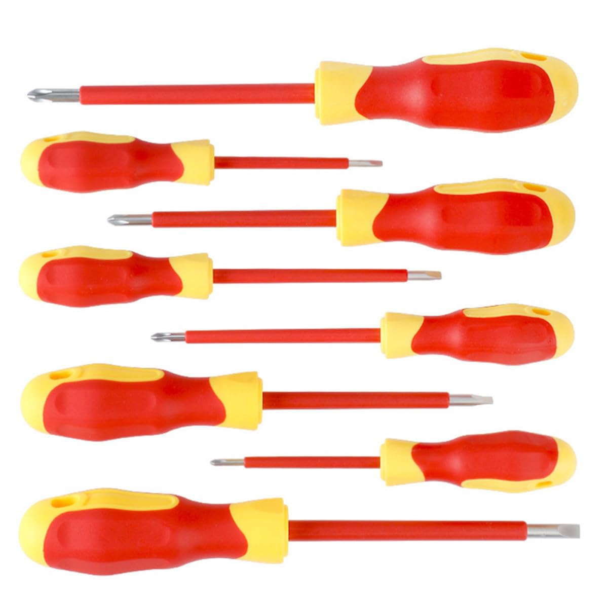 Set 8 in 1 di Cacciaviti Isolati in Acciaio al Cromo Vanadio Colore Casuale
