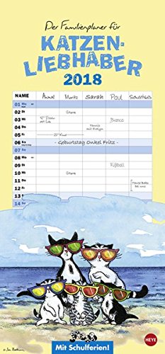 Preisvergleich Produktbild Jacob Familienplaner für Katzenliebhaber - Kalender 2018