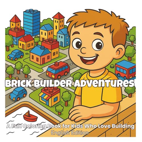 Brick Builder Adventures: A Fun and Easy Brick-Themed Coloring Book for Kids Who Love Building, Robots, Vehicles, and Creative Play (English Edition) ... Adventure & Learning Coloring Books Series)