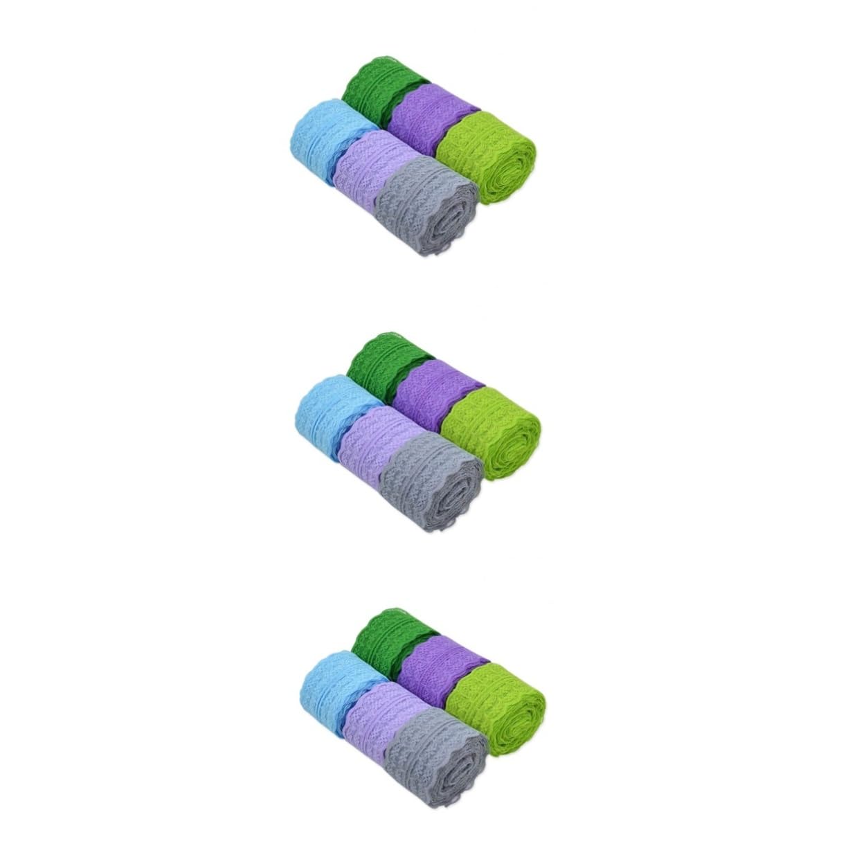 SEWACC 18rollen Packung Spitzenband Mit Floralen Mustern Breit Für Hochzeitskarten Bastelprojekte Haarbänder Dekoration Und Näharbeiten Helllila