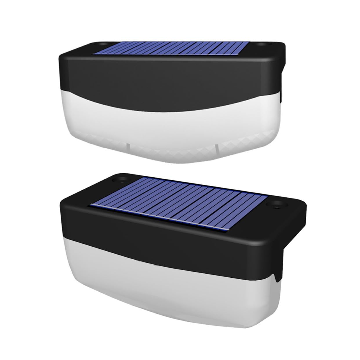 Toddmomy 2pcs Solar Step Lights for Deck and Handrail Waterproof Ip65 Outdoor Solar Stair Lamps with High Photoelectric Conversion Easy to Install for Garden and Yard