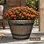 Classic Home and Garden Whiskey Plastic Resin Flower Pot Barrel Planter, Walnut Brown, 20.5"