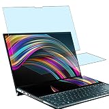 Vaxson 4 Pièces Anti Lumière Bleue Film Protecteur d'écran en TPU, compatible avec ASUS ZenBook Pro Duo UX581LV 15.6' [pas en verre trempé] Screen Protector Guard