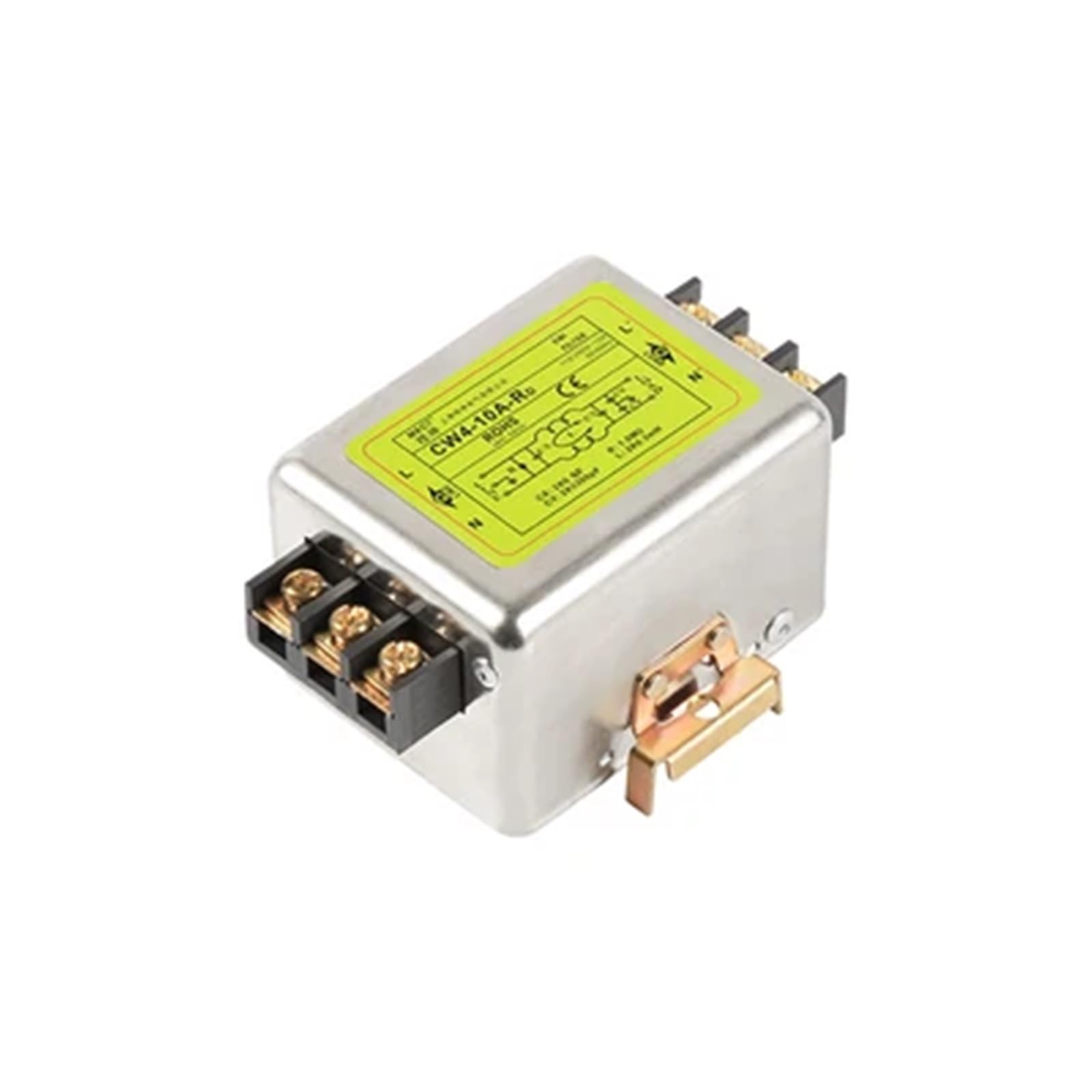 Filtre sur Rail Din 115V 230V, 1 pièce, Filtre d'alimentation for Signal d'impulsion, Anti-interférence EMI, Forte Purification CW4-RD 10A 20A 30A(CW4-30A-RD)