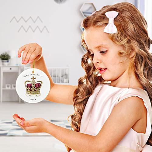 British King Charles Decorative Pendant, King Charles Iii Coronation Memorial Hanging Ornament, Suitable For Christmas Tree Decoration For Walls, Car Mirror Hanging Ornament, School Bag Pendant #TOP1