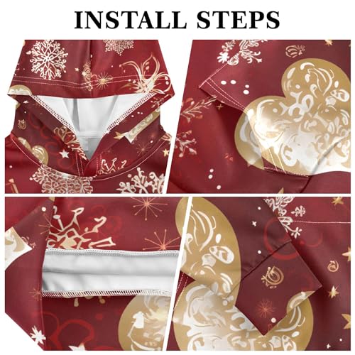 Kids Hoodies Sweaters Christmas Xmas Snowflake Hooded Sweatshirts with Big Pockets for Boys Girls B04003733