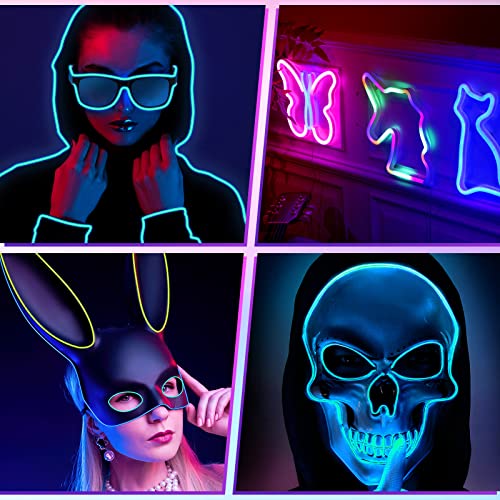 Image of Hortsun 15 Pack 7ft El Wire Neon Light